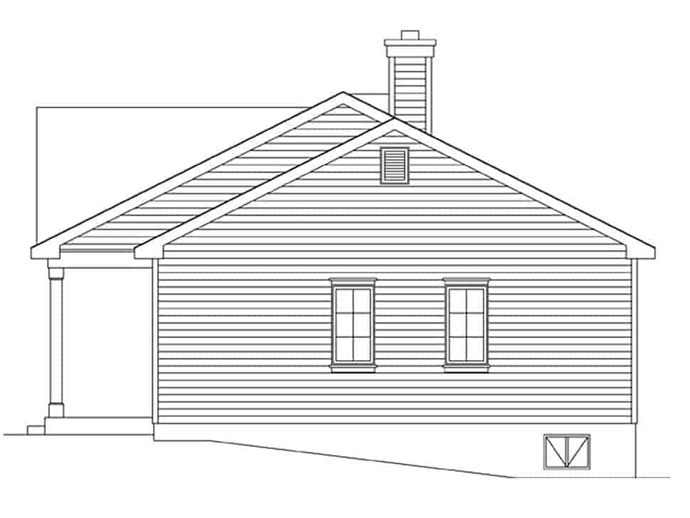 Bungalow, Cottage House Plan 45163 with 1 Beds, 1 Baths Picture 1