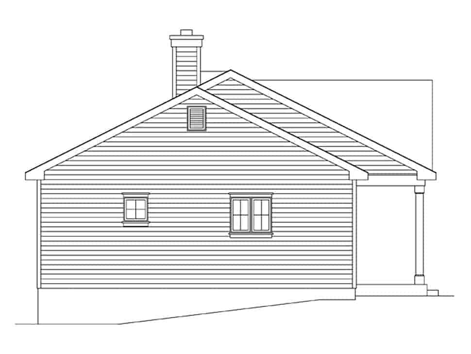 Bungalow, Cottage House Plan 45163 with 1 Beds, 1 Baths Picture 2
