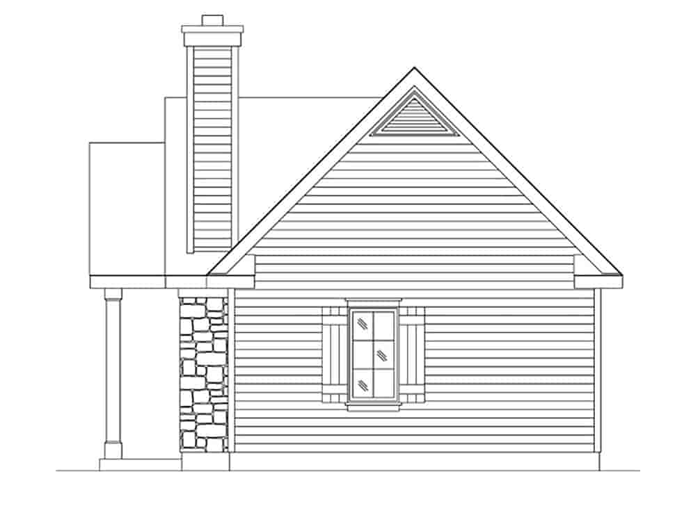Bungalow, Cabin, Cottage, Craftsman, Narrow Lot, One-Story House Plan 45166 with 1 Beds, 1 Baths Picture 1