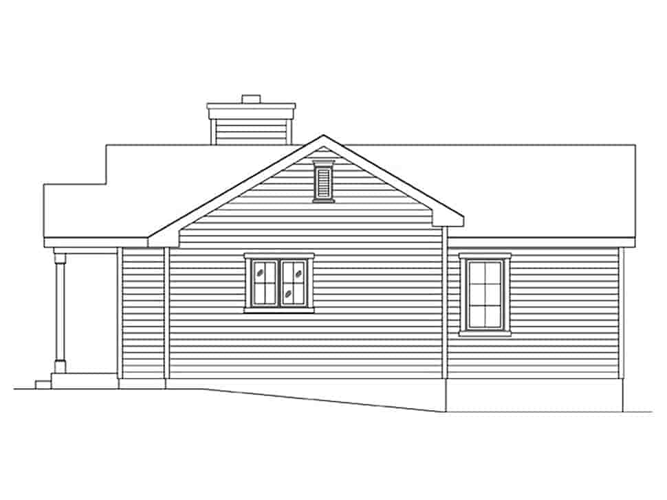 Bungalow, Cottage, Narrow Lot, One-Story House Plan 45172 with 1 Beds, 1 Baths Picture 1
