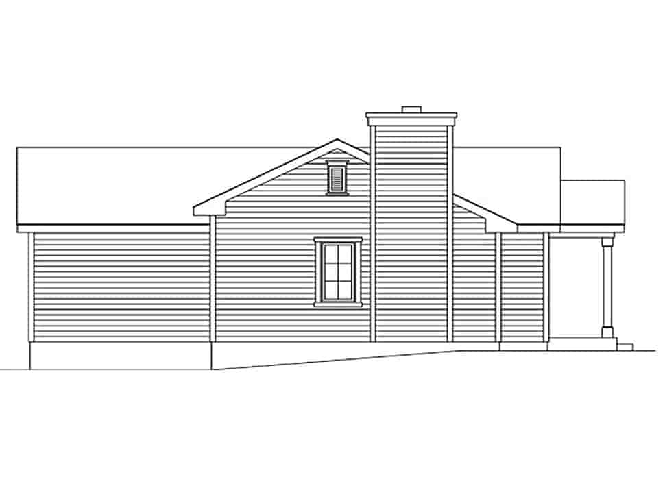 Bungalow, Cottage, Narrow Lot, One-Story House Plan 45172 with 1 Beds, 1 Baths Picture 2