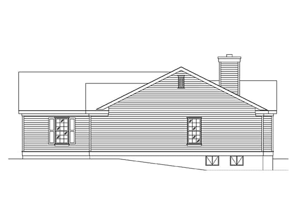 Ranch House Plan 45175 with 3 Beds, 2 Baths, 2 Car Garage Picture 1