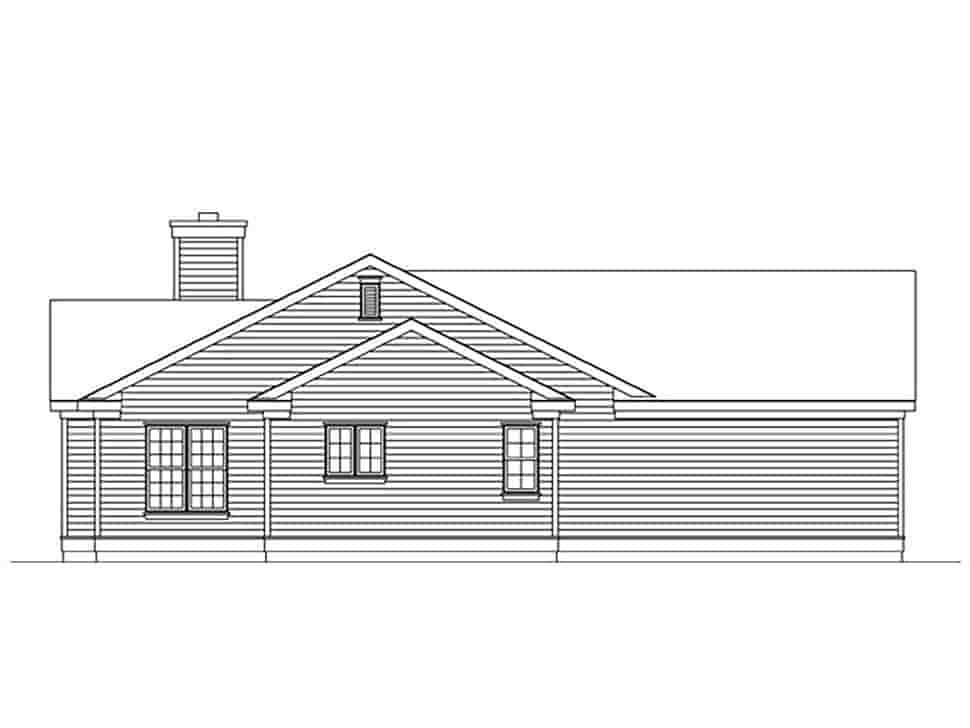 Ranch House Plan 45175 with 3 Beds, 2 Baths, 2 Car Garage Picture 2