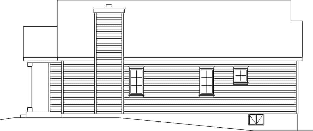 Bungalow, Cottage, Narrow Lot, One-Story House Plan 45177 with 3 Beds, 2 Baths Picture 1