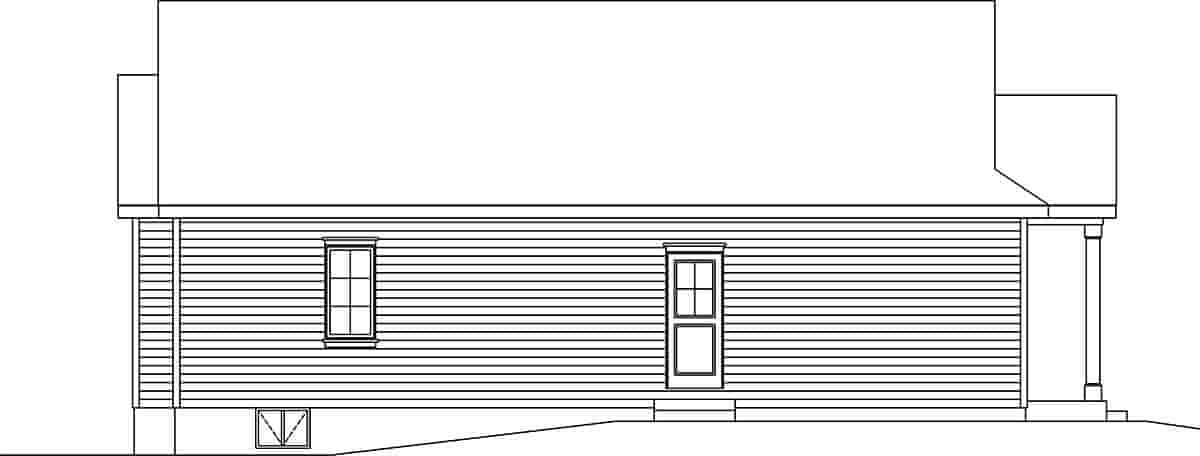 Bungalow, Cottage, Narrow Lot, One-Story House Plan 45177 with 3 Beds, 2 Baths Picture 2