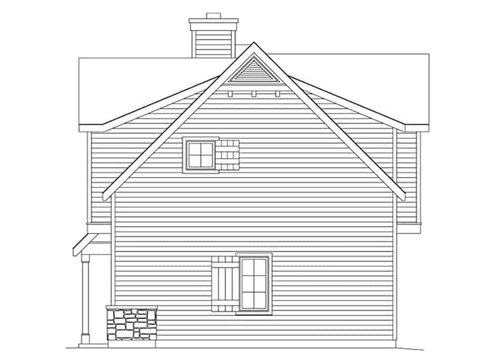 Farmhouse, Traditional 2 Car Garage Apartment Plan 45183 with 1 Beds, 1 Baths Picture 1