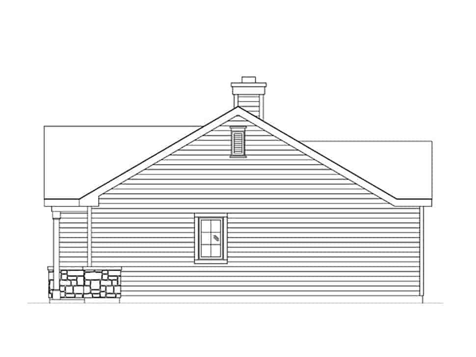 Bungalow, Cottage, Narrow Lot, One-Story House Plan 45185 with 1 Beds, 1 Baths Picture 1