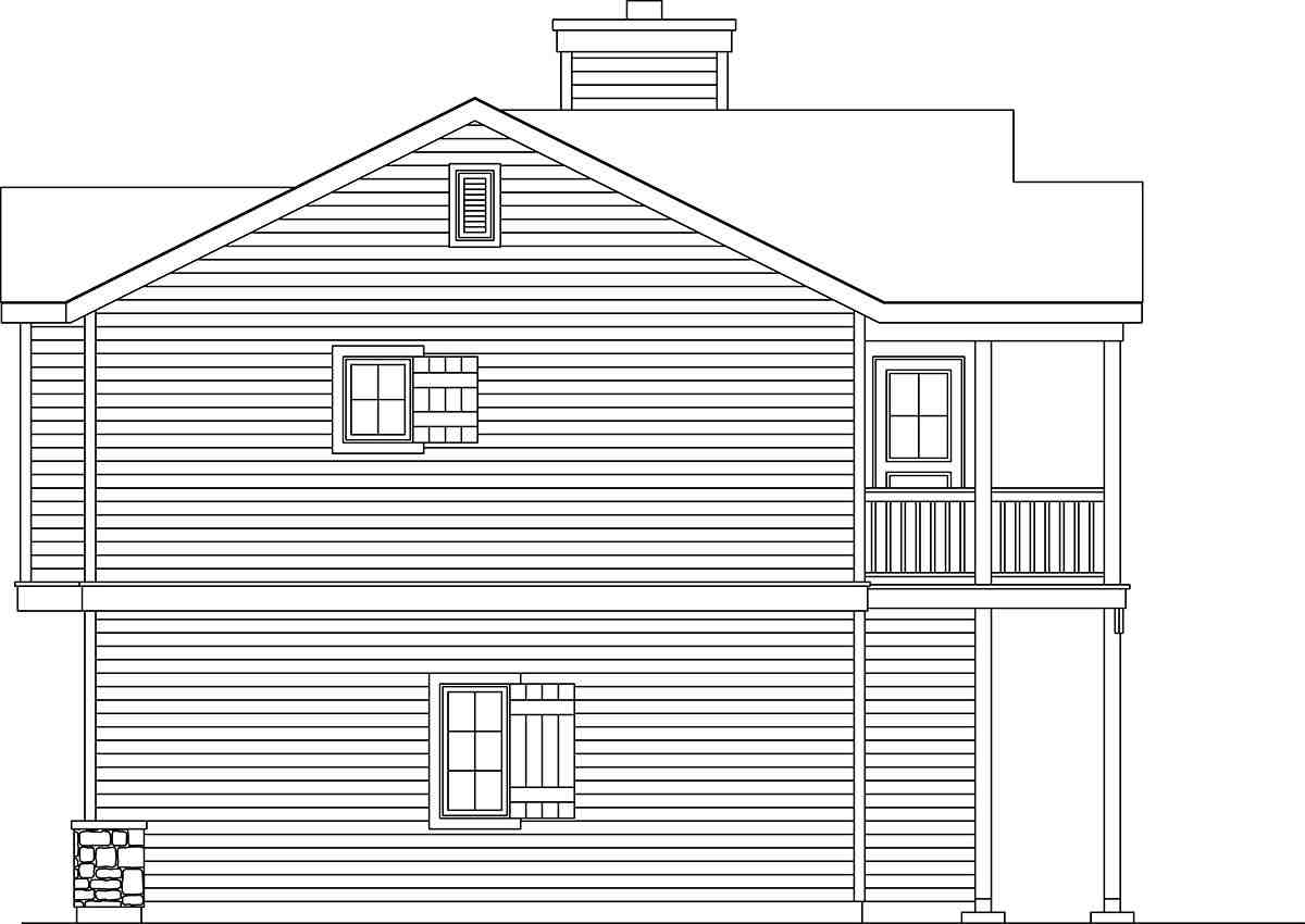 Traditional 2 Car Garage Apartment Plan 45191 with 1 Beds, 1 Baths Picture 1