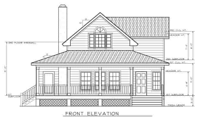 Country, Farmhouse House Plan 45628 with 3 Beds, 3 Baths Picture 1