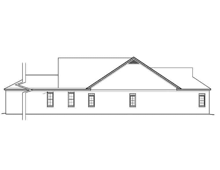 Narrow Lot, One-Story House Plan 46434 with 3 Beds, 2 Baths, 2 Car Garage Picture 2