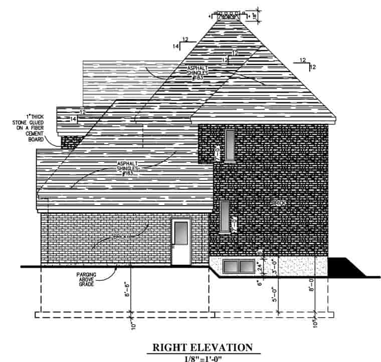 European House Plan 48060 with 3 Beds, 3 Baths, 2 Car Garage Picture 2