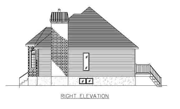 Narrow Lot, One-Story, Victorian House Plan 48139 with 3 Beds, 1 Baths Picture 2