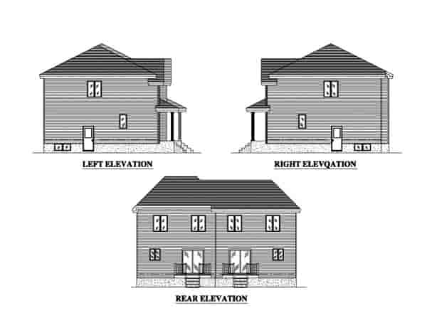 Traditional Multi-Family Plan 48244 with 6 Beds, 4 Baths Picture 1