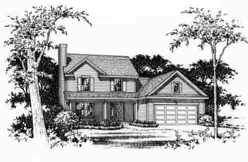 Country, Traditional House Plan 49083 with 4 Beds, 3 Baths, 2 Car Garage Picture 3