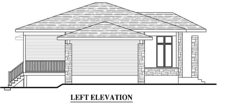 Contemporary House Plan 50334 with 3 Beds, 1 Baths, 1 Car Garage Picture 1
