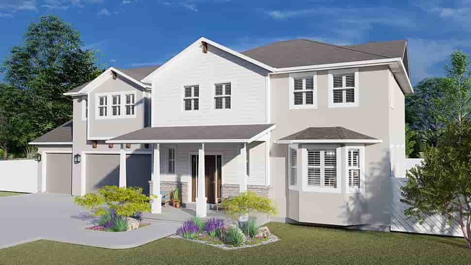 House Plan 50407 with 5 Beds, 4 Baths, 3 Car Garage Picture 3