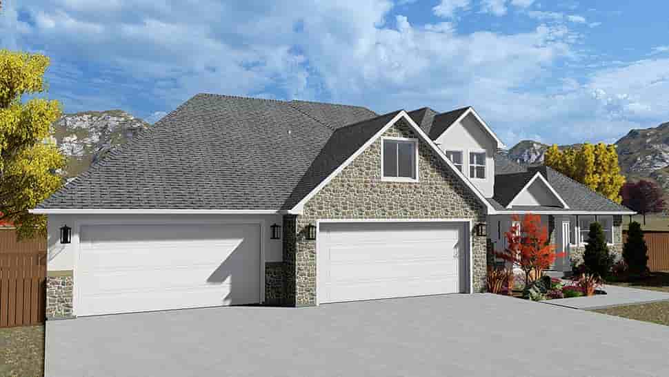 House Plan 50415 with 5 Beds, 4 Baths, 4 Car Garage Picture 3