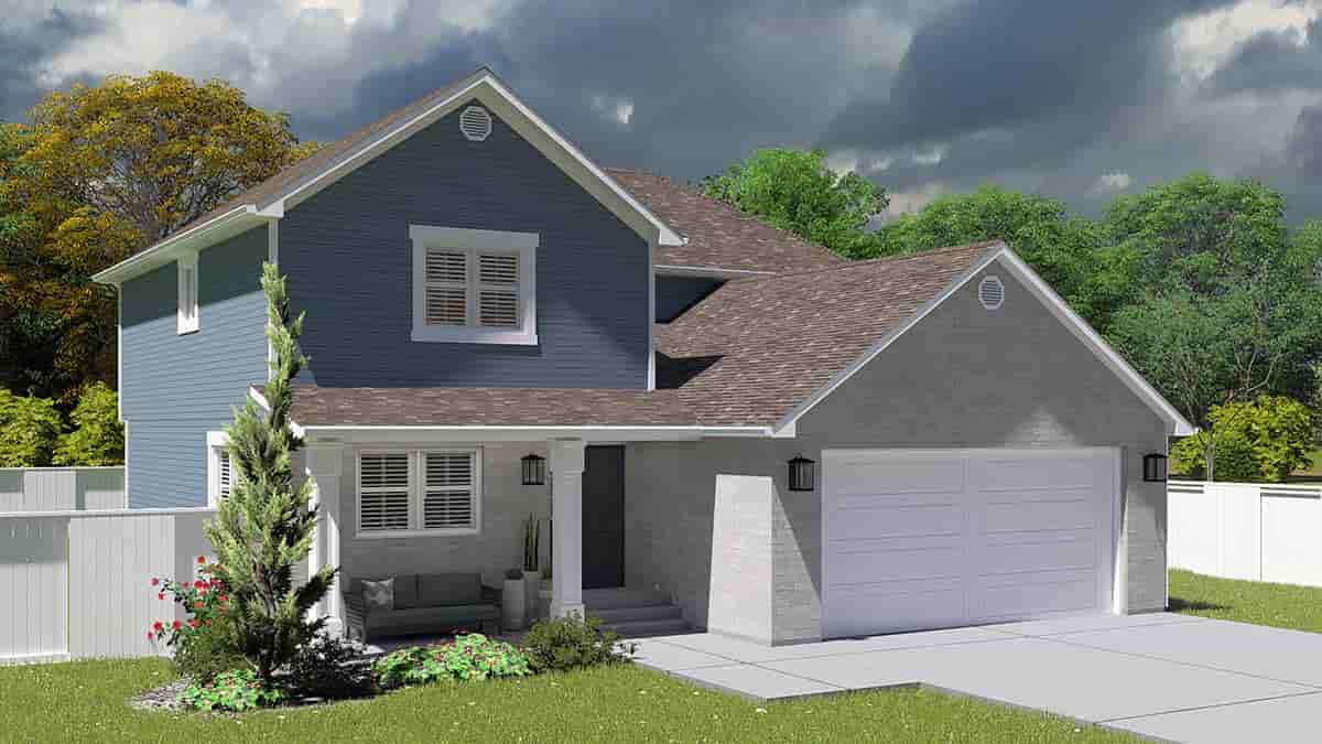 House Plan 50416 with 4 Beds, 4 Baths, 2 Car Garage Picture 2