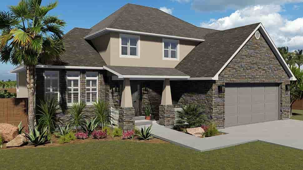 House Plan 50432 with 5 Beds, 4 Baths, 2 Car Garage Picture 1
