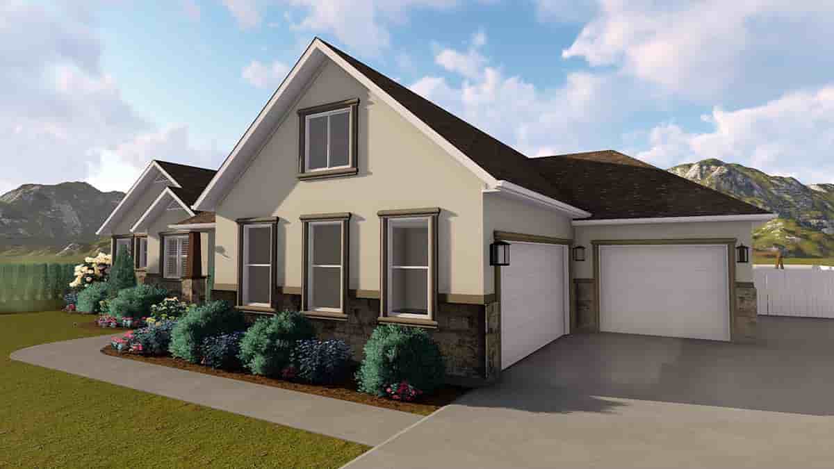 House Plan 50438 with 5 Beds, 3 Baths, 3 Car Garage Picture 1