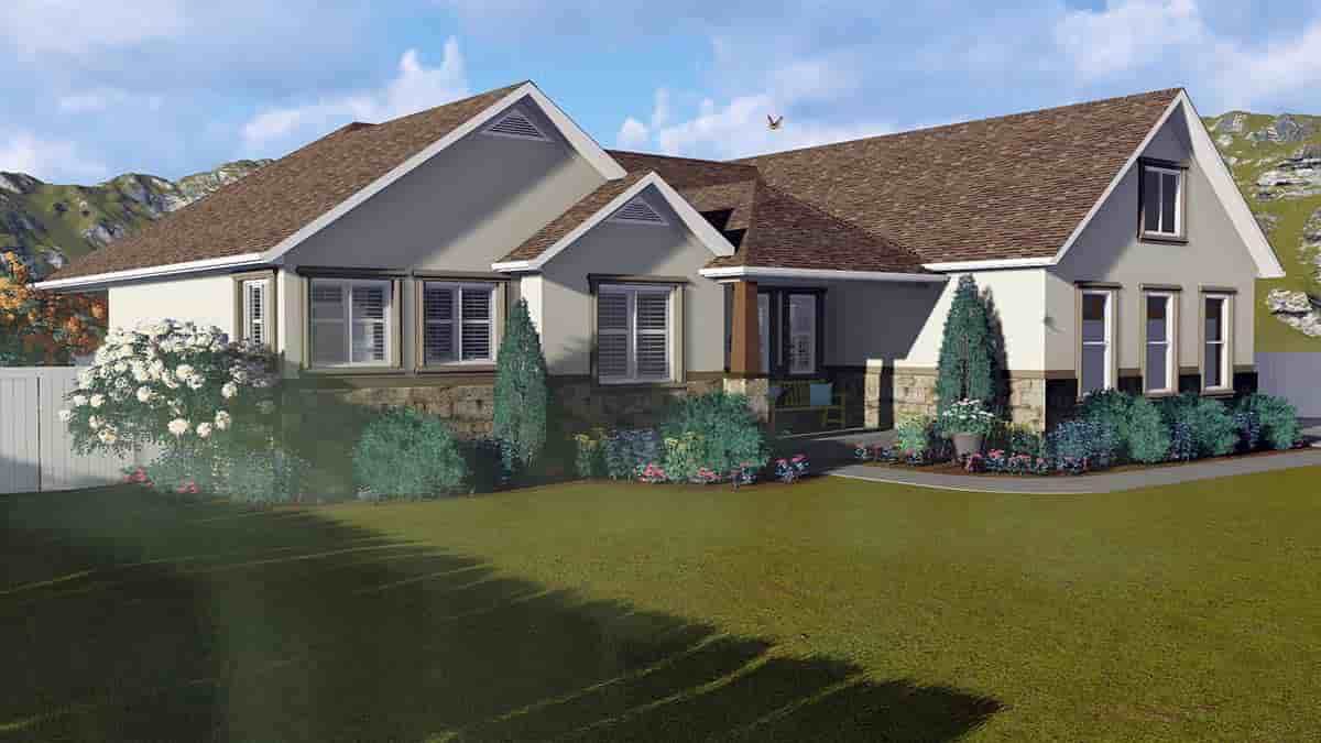 House Plan 50438 with 5 Beds, 3 Baths, 3 Car Garage Picture 2