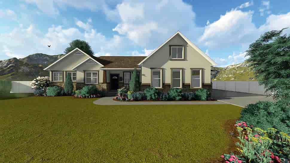 House Plan 50438 with 5 Beds, 3 Baths, 3 Car Garage Picture 3