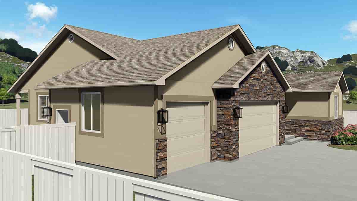 House Plan 50445 with 5 Beds, 4 Baths, 3 Car Garage Picture 2
