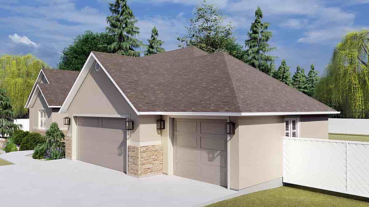 House Plan 50470 with 5 Beds, 4 Baths, 3 Car Garage Picture 1