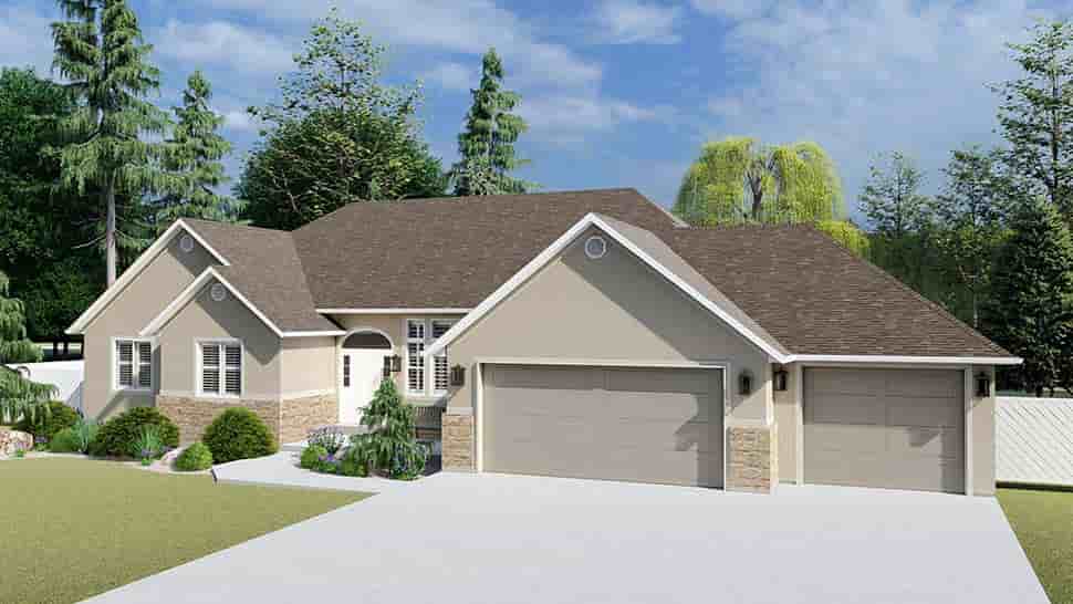 House Plan 50470 with 5 Beds, 4 Baths, 3 Car Garage Picture 3