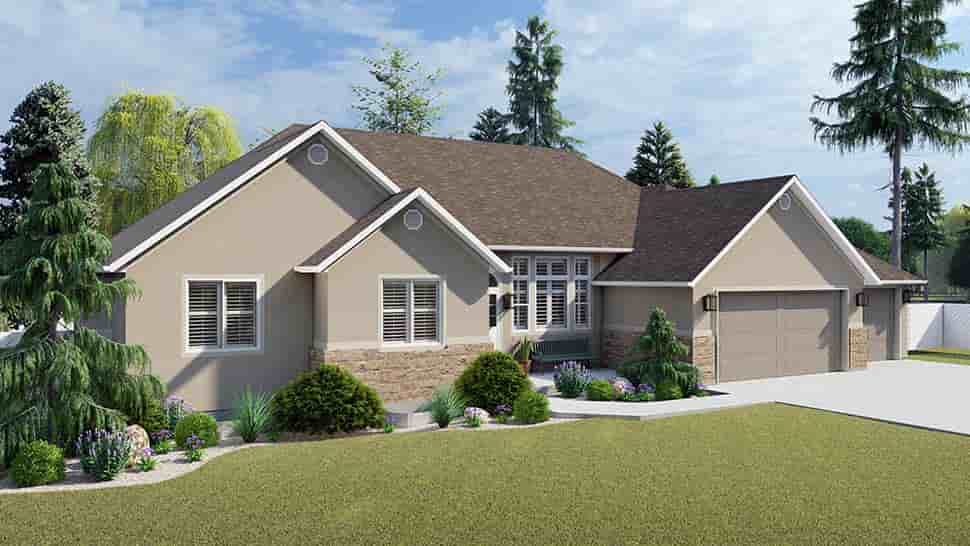 House Plan 50470 with 5 Beds, 4 Baths, 3 Car Garage Picture 4