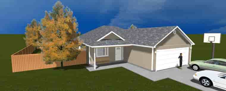 House Plan 50519 with 3 Beds, 2 Baths, 2 Car Garage Picture 12