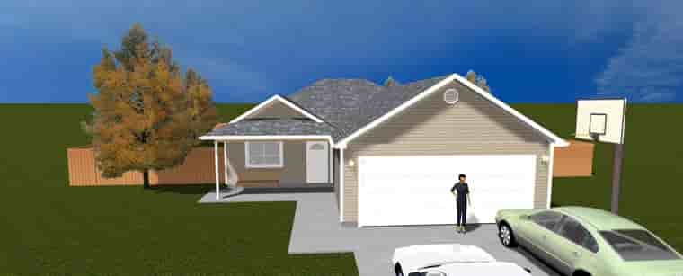 House Plan 50519 with 3 Beds, 2 Baths, 2 Car Garage Picture 5