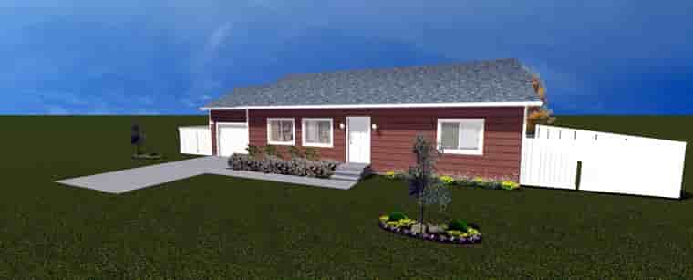 House Plan 50522 with 2 Beds, 1 Baths, 1 Car Garage Picture 7