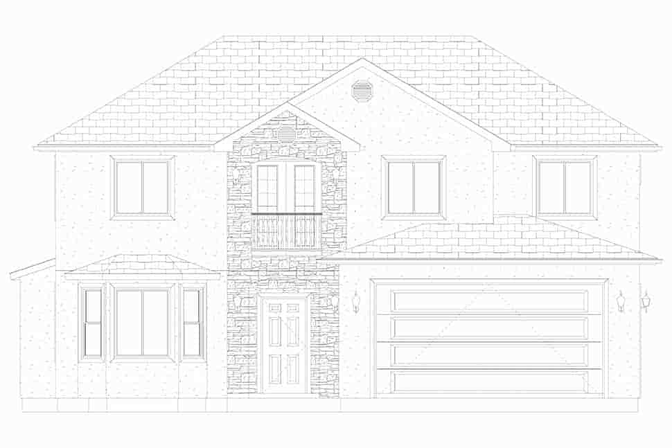 Traditional House Plan 50535 with 4 Beds, 2 Baths, 2 Car Garage Picture 24