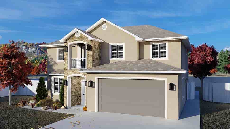 Traditional House Plan 50535 with 4 Beds, 2 Baths, 2 Car Garage Picture 3