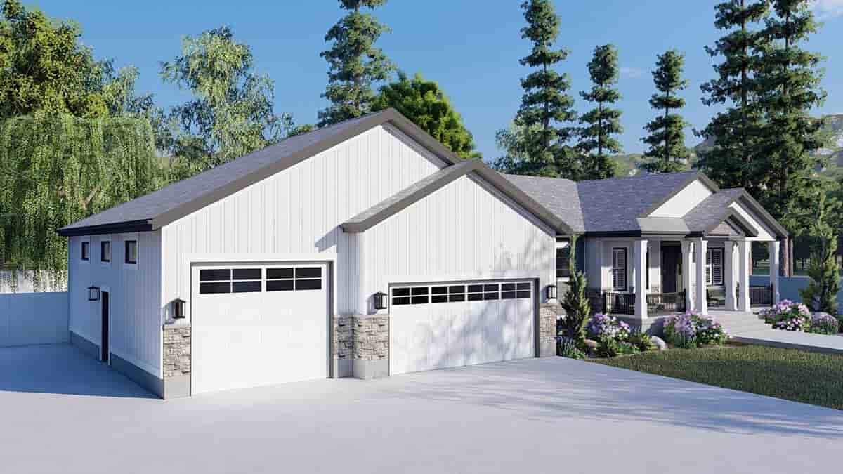 Craftsman, Ranch, Traditional House Plan 50536 with 6 Beds, 5 Baths, 3 Car Garage Picture 2