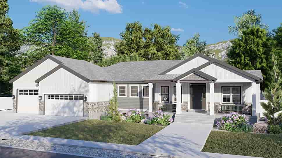 Craftsman, Ranch, Traditional House Plan 50536 with 6 Beds, 5 Baths, 3 Car Garage Picture 3