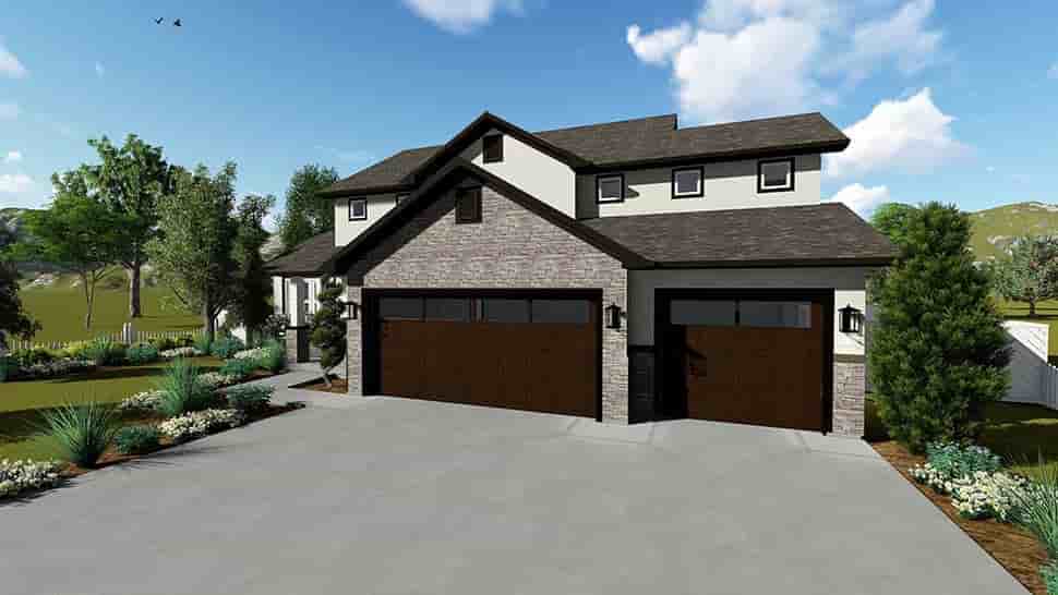 Craftsman, Traditional House Plan 50541 with 5 Beds, 4 Baths, 3 Car Garage Picture 3