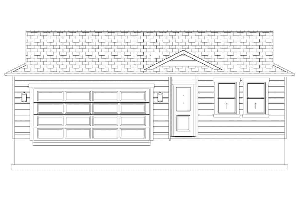 Country, Ranch, Traditional 2 Car Garage Plan 50545 Picture 6