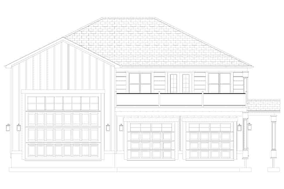 Country, Farmhouse, Traditional Garage-Living Plan 50546 with 1 Beds, 2 Baths, 3 Car Garage Picture 10