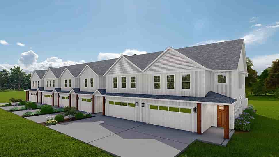 Country, Farmhouse, Traditional Multi-Family Plan 50553 with 6 Beds, 6 Baths, 3 Car Garage Picture 3