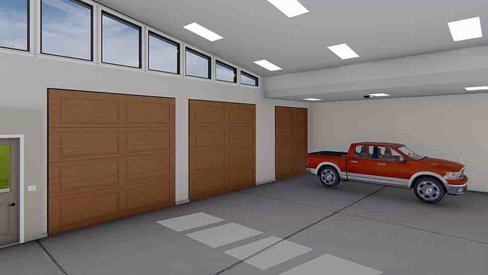 Modern 3 Car Garage Plan 50556 Picture 4