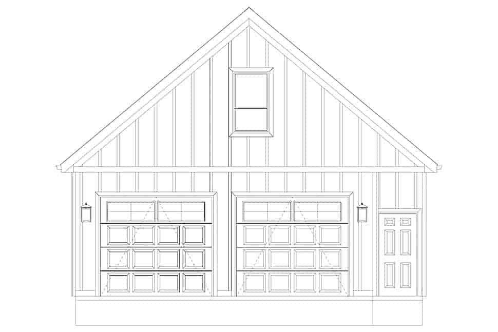 Country, Traditional 2 Car Garage Apartment Plan 50564 Picture 6