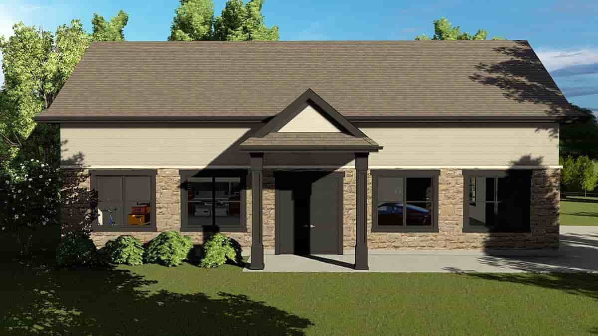 Country, Craftsman, Traditional 6 Car Garage Plan 50577 Picture 2
