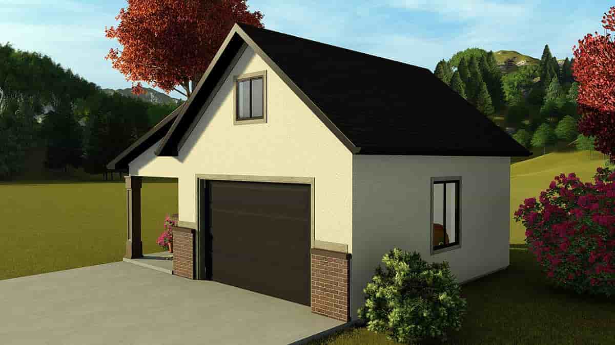 Country, Traditional 2 Car Garage Apartment Plan 50581 Picture 1