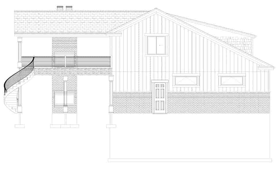 Cottage, Craftsman, Traditional Garage-Living Plan 50585 with 1 Beds, 3 Baths, 2 Car Garage Picture 30