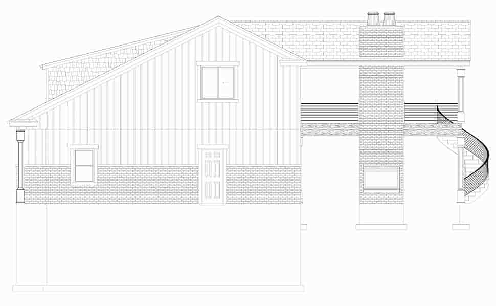 Cottage, Craftsman, Traditional Garage-Living Plan 50585 with 1 Beds, 3 Baths, 2 Car Garage Picture 31