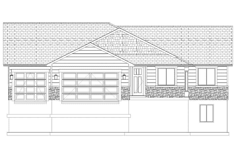 Ranch, Traditional House Plan 50589 with 3 Beds, 2 Baths, 3 Car Garage Picture 9