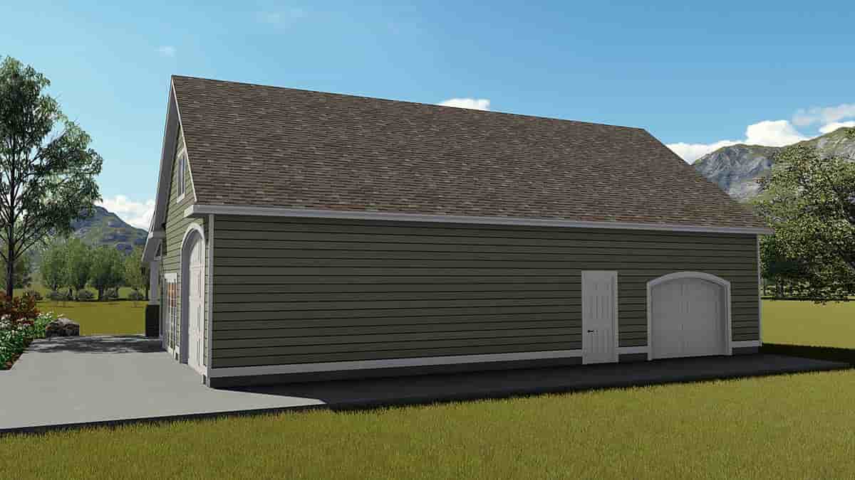 Country, Traditional Garage-Living Plan 50591 with 1 Beds, 2 Baths, 3 Car Garage Picture 1