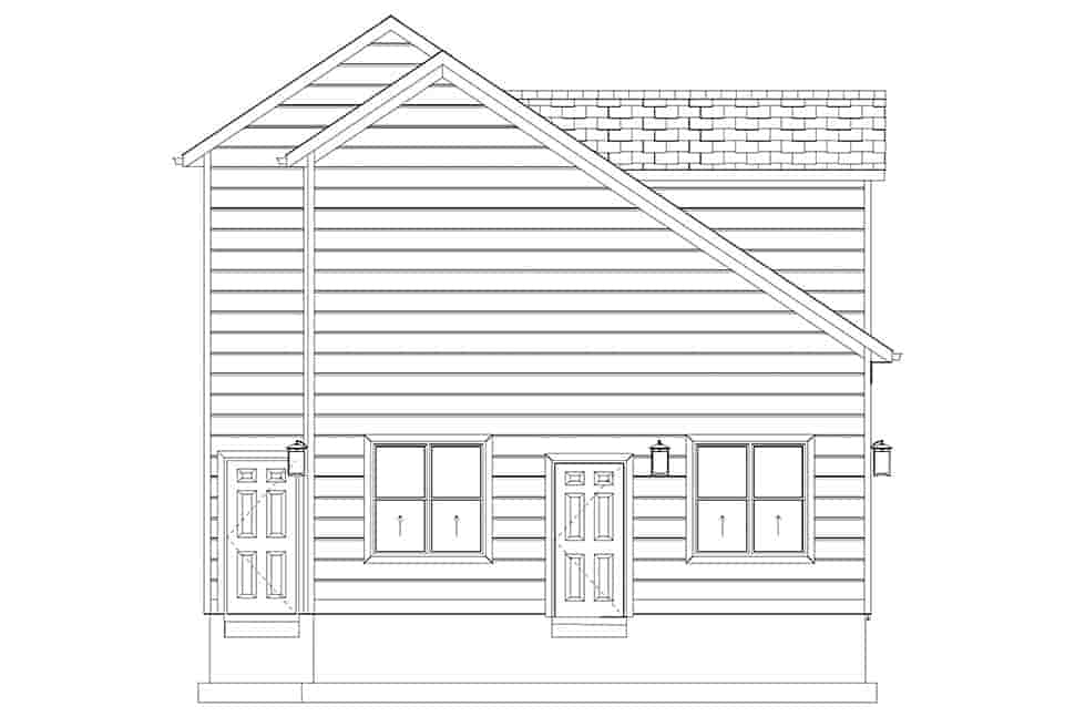 Country, Traditional 3 Car Garage Apartment Plan 50594 Picture 8